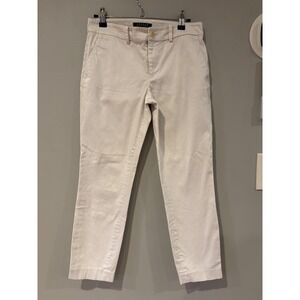 Lauren Ralph Lauren Womens White Chino Pants Size 2 Stretch Ankle crop